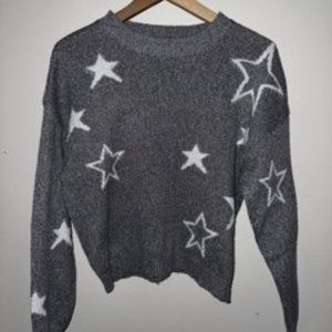 Grey star pattern sweater